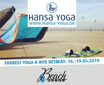 Kite Kitesurfen Forrest Yogareise Yogawochenende Beach Motel SPO St. Peter-Ording Nordsee Mai Pfingstferien 2019