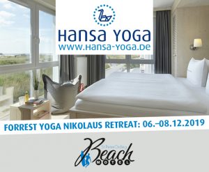 Forrest Yogareise Yogawochenende Beach Motel SPO St. Peter-Ording Nordsee Nikolaus Dezember 2019